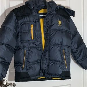 Polo yellow and grey puffer jacket